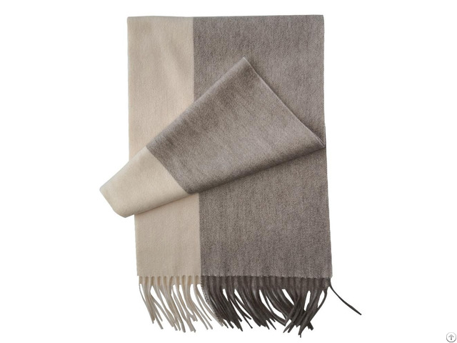 Grey Patchwork Cashmere Scarf Women