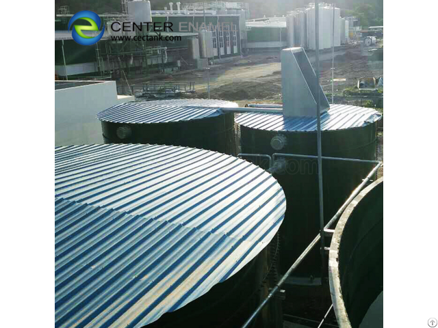 Glass Fused To Steel Potable Water Storage Tanks With Aluminum Dome Roofs