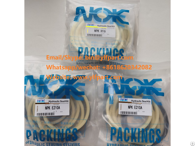 Npk Hydraulic Breaker Parts Stamp O Ring H16 H16x H16xe Rock Hammer Cylinder Seal Kit