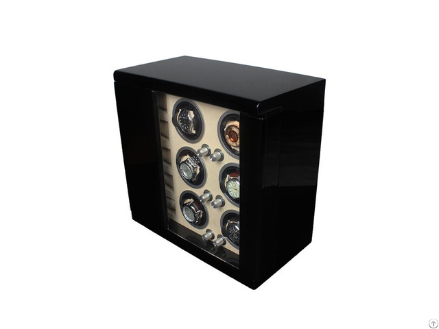 Pure Black Piano Lacquer Wood Watch Winder Box