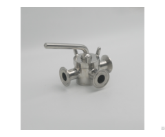 Sanitary Stainless Steel Clamped End 3 Way Plug Cock Valve