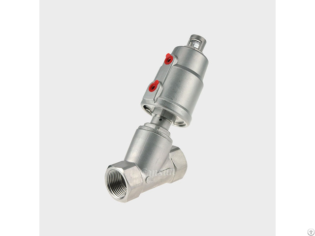 Sanitary Thread Ends Angle Seat Valve With Pneumatic Actuator