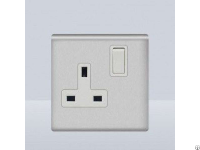 Metal Switch Socket Double Pole 1 Gang 13a