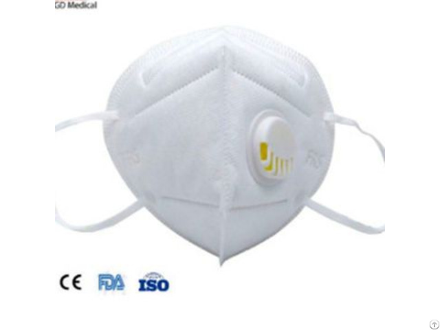 N95 Folded Nonwoven Laboratory Protective Face Dust Mask With Valve