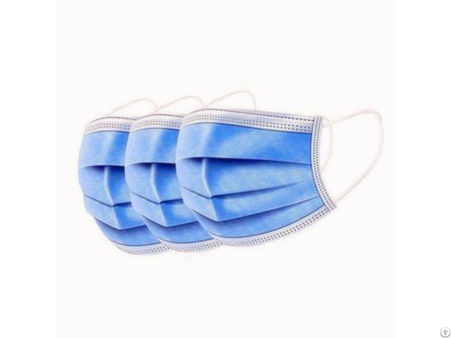 Blue Non Woven Disposable Face Mask Earloop