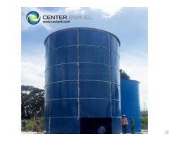 Glass Fused To Steel Bolted Rainwater Tanks With Aluminum Alloy Trough Deck Roofs