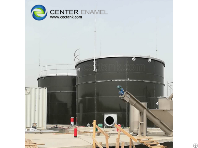 Glass Fused Steel Tanks For Digester Reactor 6 0 Mohs Hardness