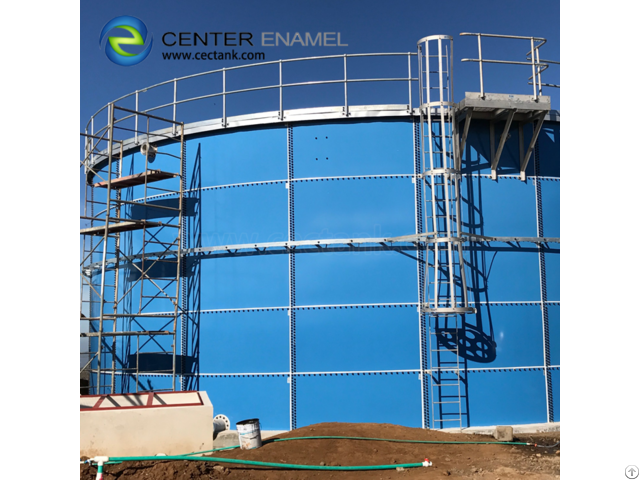 Anti Corrosion Glass Fused Tanks For Biogas Storage With Tough Enameled Steel Plates