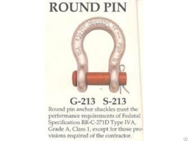 Crosby 213 Round Pin Carbon Anchor Shackles