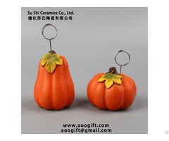 Holiday Gift Home Decoration Ornament Pumpkin Business Card Holder