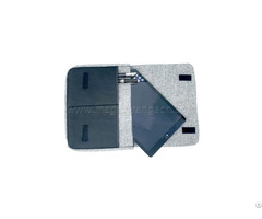 Bg2014 Grey Imitation Linen Fabric Flap Bag