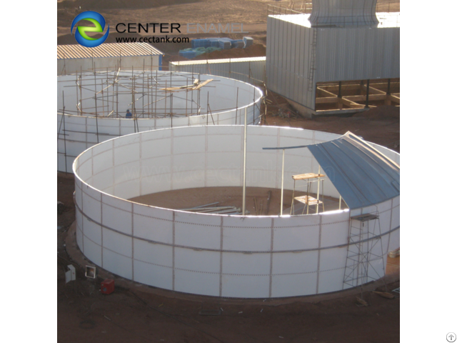 Center Enamel Bolted Steel Waste Water Storage Tanks For Wastewater Treatment Projects