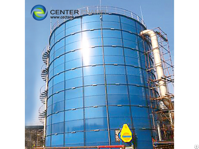 Center Enamel Glass Fused To Steel Waste Water Storage Tanks For Wastewater Treatment Projects
