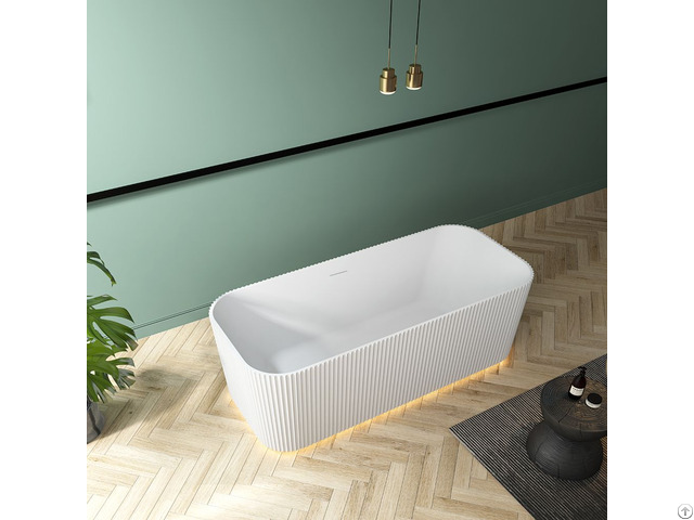 High End Best Quality Ce New Unique Design Modern Soaking Acrylic Freestanding Bathtub With Lights