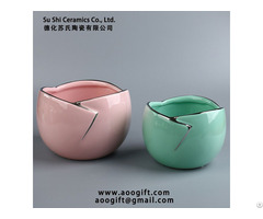 European Simple Light Luxury Style Electroplating Flower Pot
