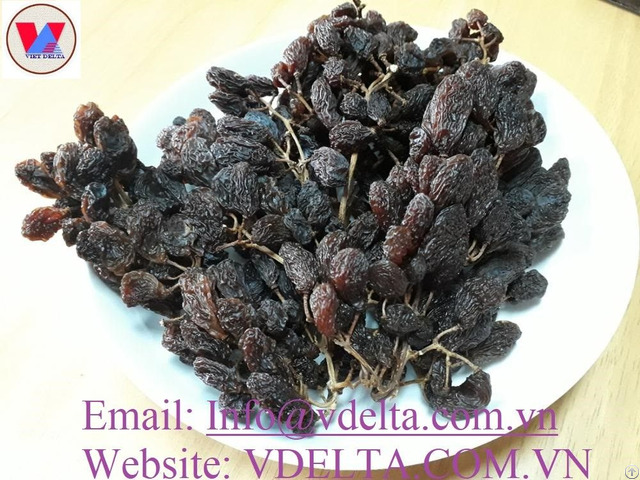Black Dried Grapes From Vietnam