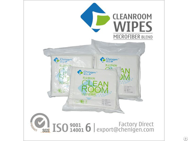 Soft Texture Polyester Nylon Microfiber Blend Cleanroom Wipes