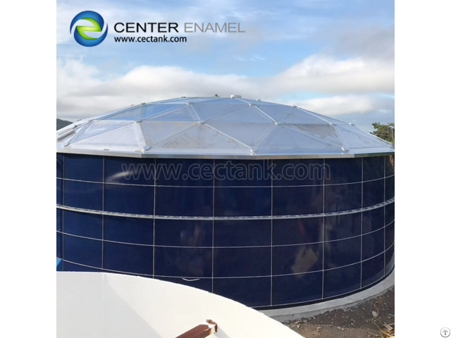 Blue Digester Tank With Double Membrane For Anaerobic Digestion Plants