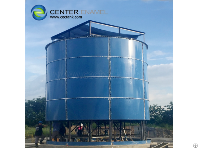 Economical Durable Anaerobic Digester Tanks Made Of Glass Fused To Steel Plates