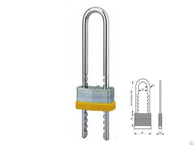 Laminated Steel Padlock With Adjustable Shackle