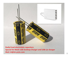 Radial Lead Aluminum Capacitors For Rechargeable Usb Power Bank External Battery Charger