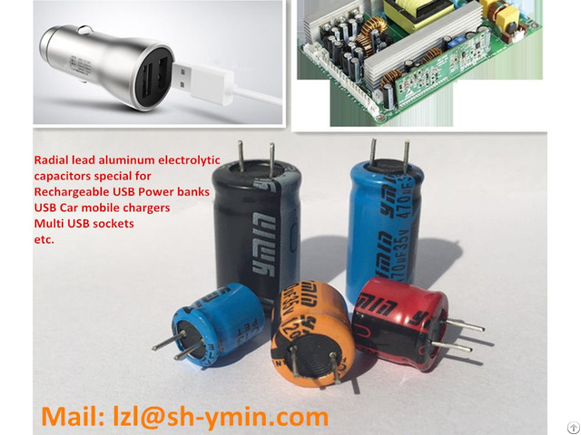 Ymin Best Selling Gp Radial Lead Aluminum Electrolytic Capacitors Special For Car Mobile Usb Charger