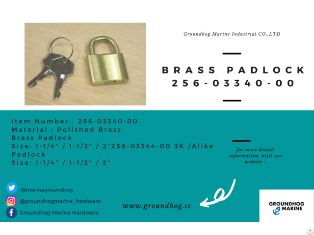 Brass Padlock 256 03340 00