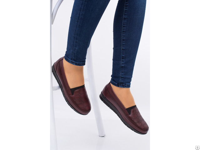 Daily Women Shoes Burgundy Color