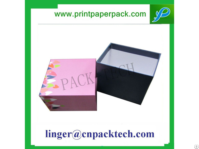 Bespoke Customized Printing Kraft Paper Gift Box With Lid And Flower