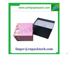 Bespoke Customized Printing Kraft Paper Gift Box With Lid And Flower