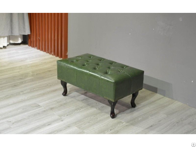 Nailhead Trim Tufted Ottoman