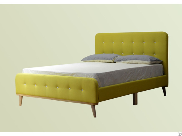 Linen Platform Tufted Bed