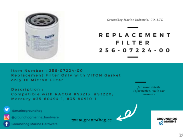 Replacement Filter 256 07224 00