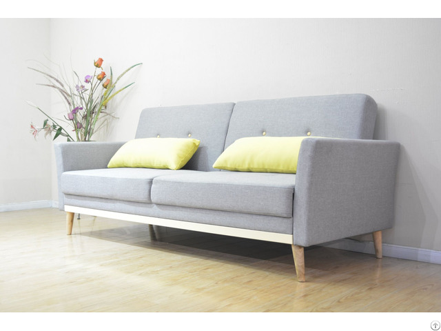 Fabric Two Seater Sofa Linen