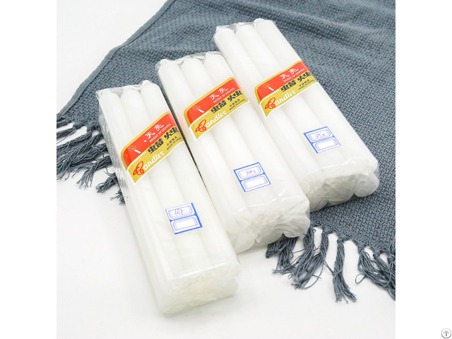 China Making Paraffin Wax White Candle For Household