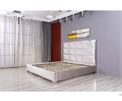 Linear Fabric Bed Frame Upholstery Square Panels