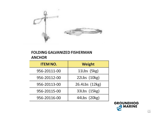 Folding Galvanized Fisherman Anchor 956 20116 00