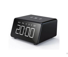 Smart Home Alarm Clock Mirror Surface Full Screen Hd Display Led Light Bluetooth Speaker