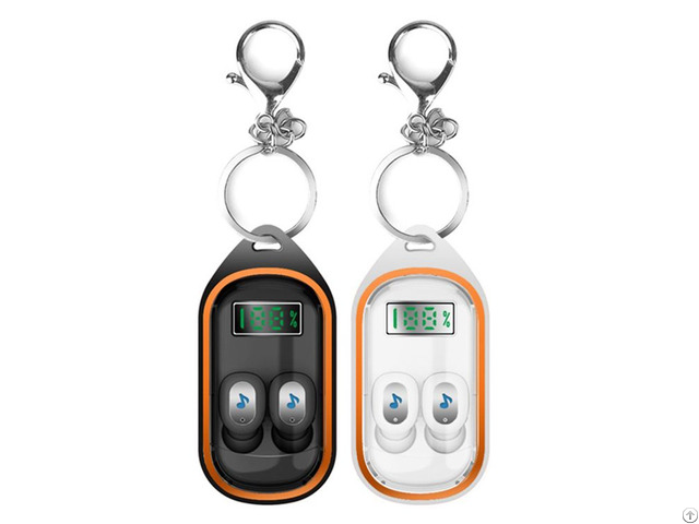 Key Chain Tws Wireless Earphone With Led Display