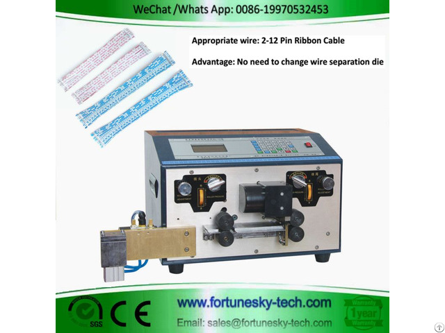 Automatic Flat Ribbon Cable Strip Cut Core Wire Separation Machine