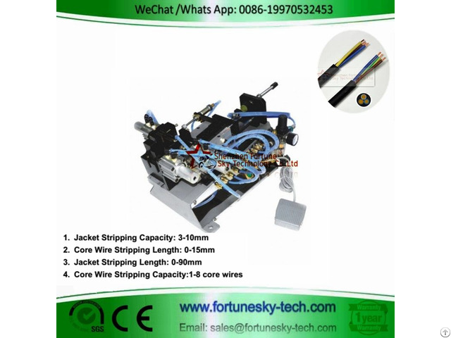 Pneumatic H05vv F Cable Stripping Machine