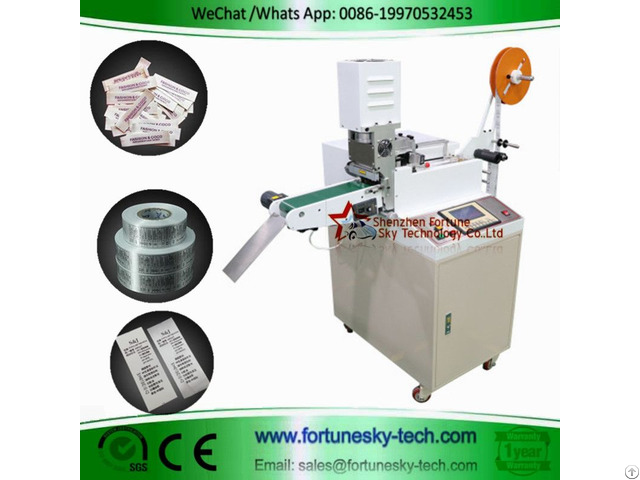 Automatic Ultrasound Label Roll To Sheet Cutter
