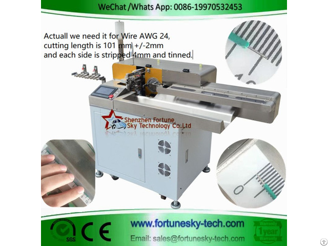 Fully Automatic Double Ends Wire Cut Strip Twist Dip Soldering Machine