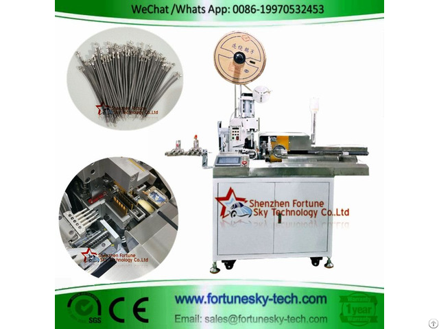 Fully Automatic Five Wires Stripping Crimping Twisting Tinning Machine