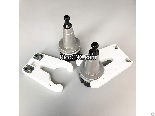 Iso30 White Tool Holder Fork Plastic Clips For Cnc Robotics