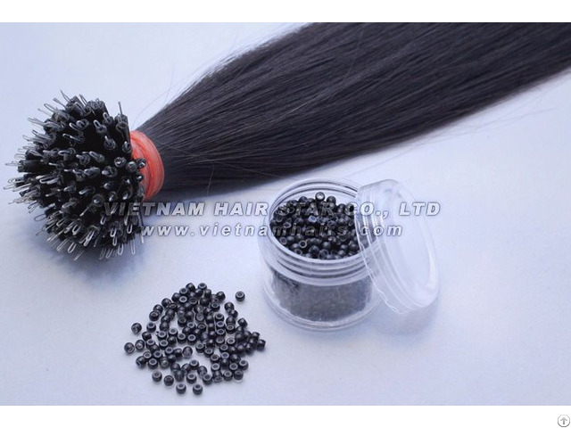 Nano Link Hair Extensions With Beads