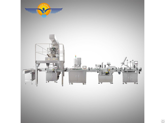 Automatic Particles Filling Sealing Labeling Line Food Granule Powder