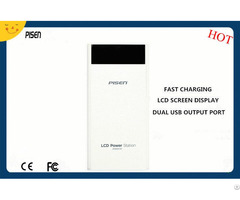 Smart Portable Pisen Power Bank 20000mah Lcd Screen Display Dual Usb Output Ce Fcc Certificate