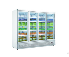 Muxue Four Glass Doors Display Chiller Commercial Refrigerator Drinks Cooler