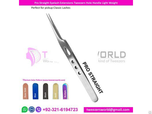 Straight Eyelash Extensions Tweezer With Light Weight